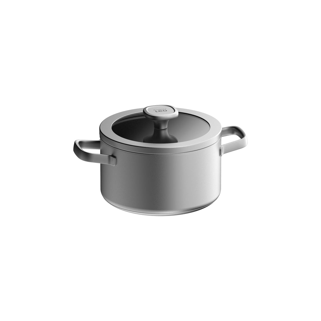 BergHOFF 20cm Covered Casserole - Graphite Series with Glass Lid for Moisture and Flavor Locking