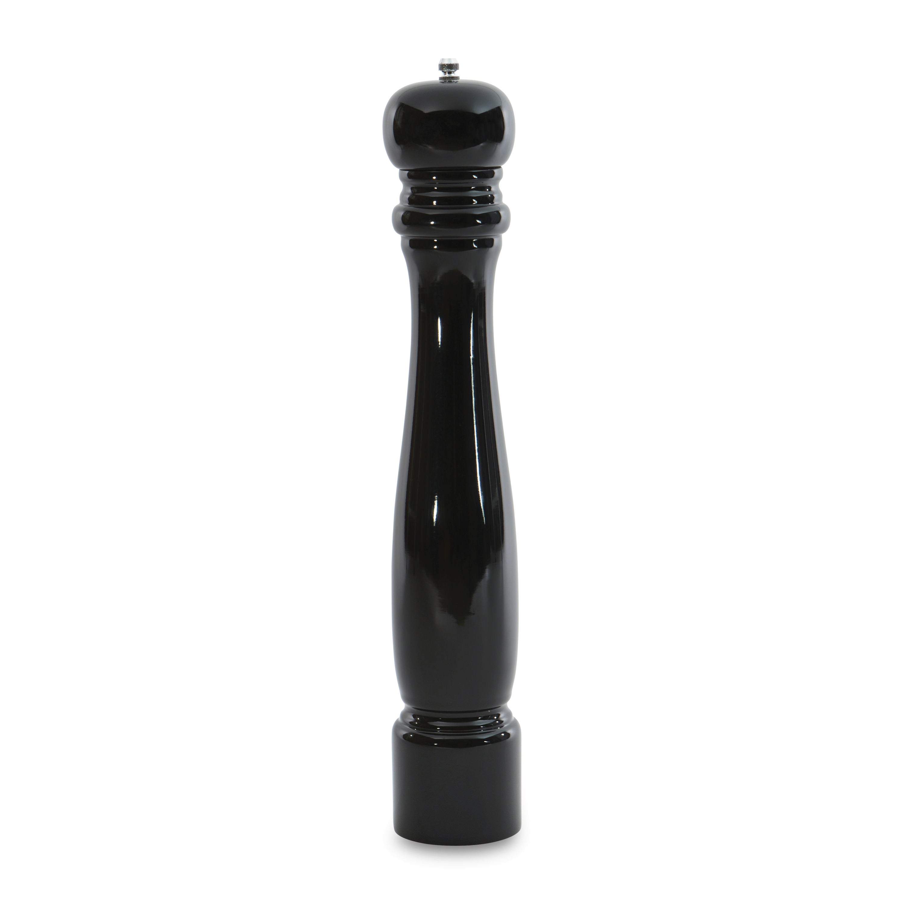 BergHOFF 42cm Pepper Mill - Glossy Black Wooden Body with Adjustable Ceramic Grinder