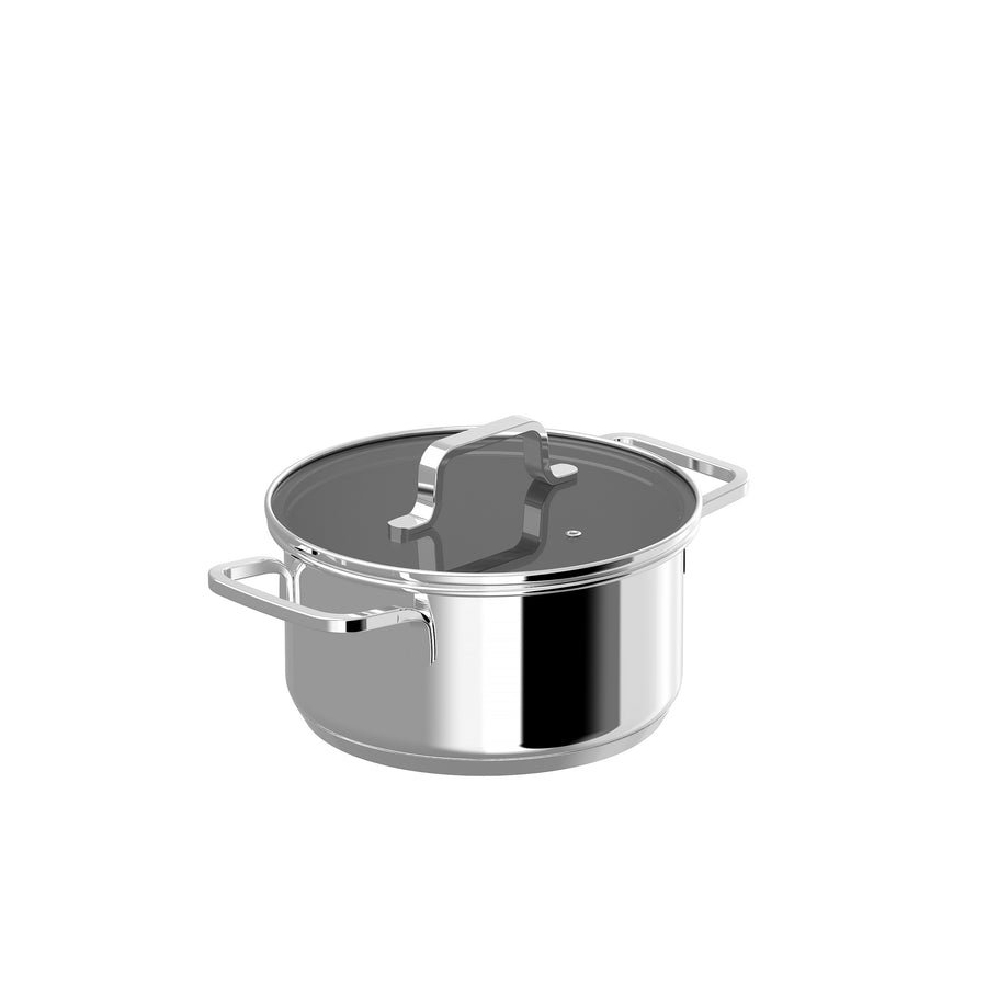 Helix Stainless Steel Covered Casserole 18 cm