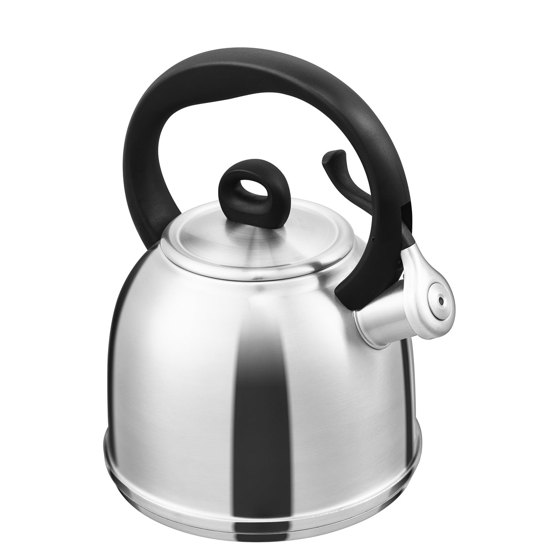BergHOFF Whistling Kettle Cami 1.9L - Stainless Steel with Flip-Up Spout Cover for Safe Pouring