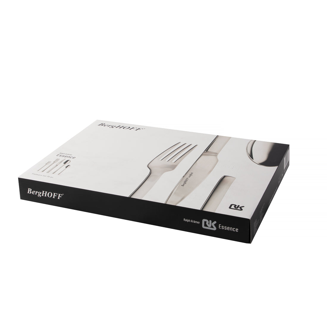 BergHOFF 30-Piece Flatware Set - Essence Designer Stainless Steel Cutlery with Sleek Rectangular Design