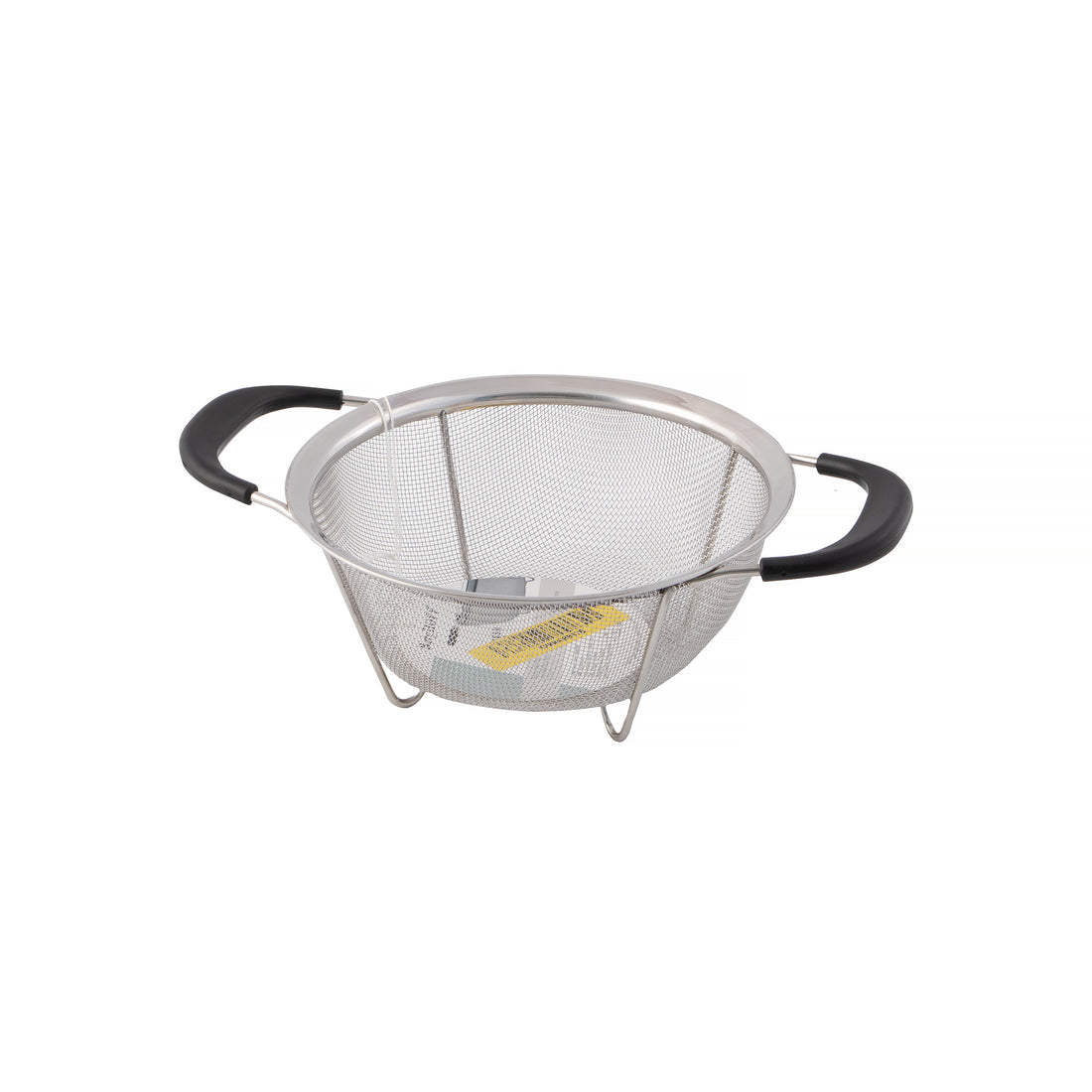 BergHOFF 19cm Round Mesh Colander – Stainless Steel with Fine Mesh, Cross-Welded Feet &amp; TPR Handles